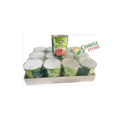 Brown beans 12 cans - Haricots bruns cuits conserve