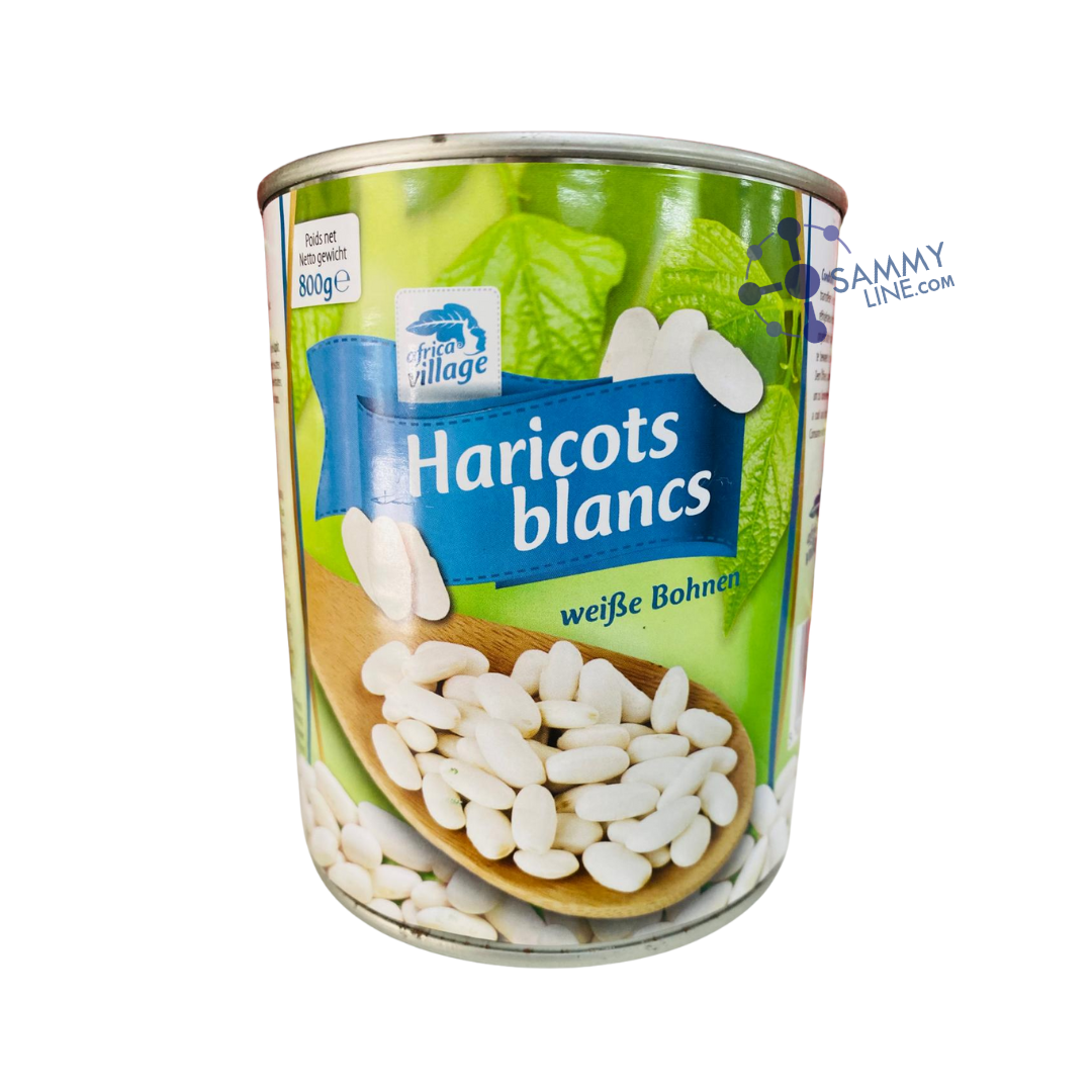 Canned cooked white beans - Haricots blancs cuits conserve