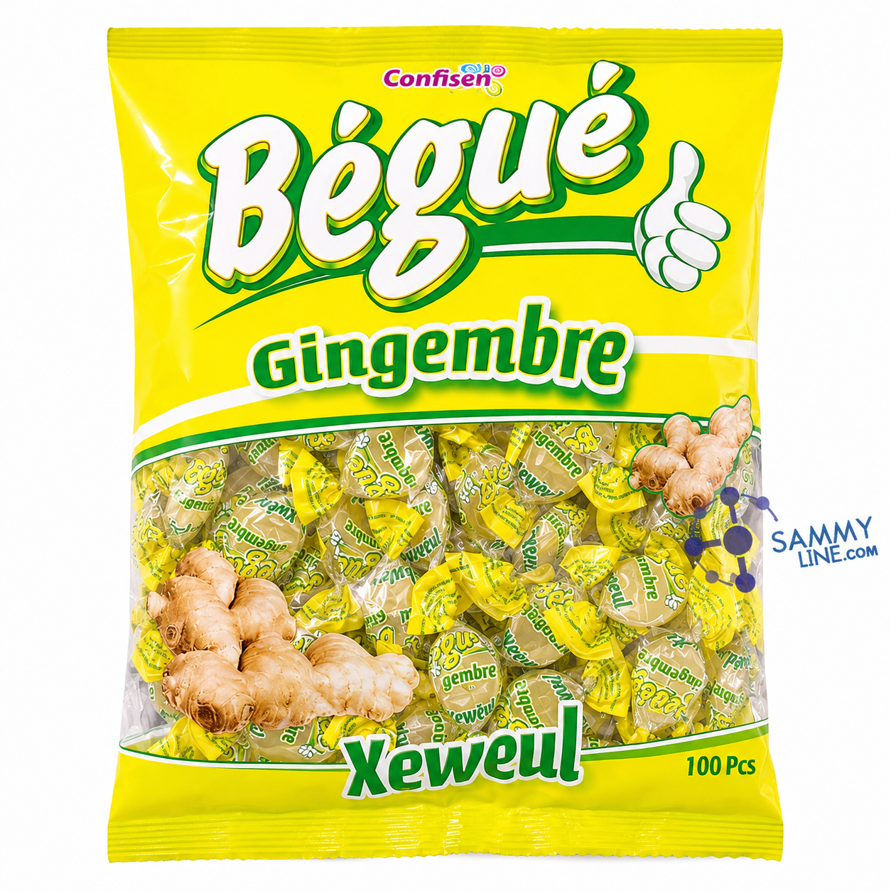 BEGUE GINGER CANDY 100pc - BONBON AU GINGEMBRE