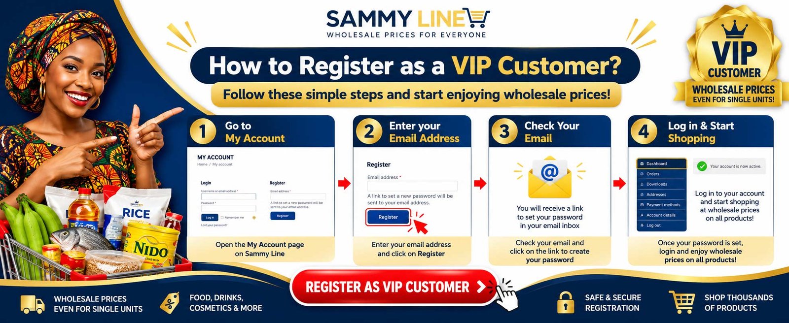Sammy Line wholesale registration guide